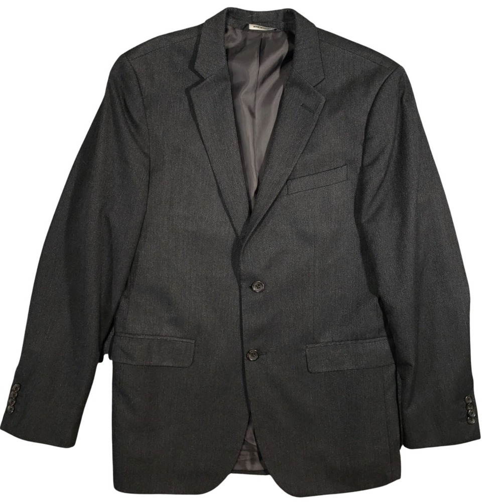 Banana Republic Blazer Mens 42 Regular Charcoal Gray Tailored Slim Sport Coat - Picture 1 of 14